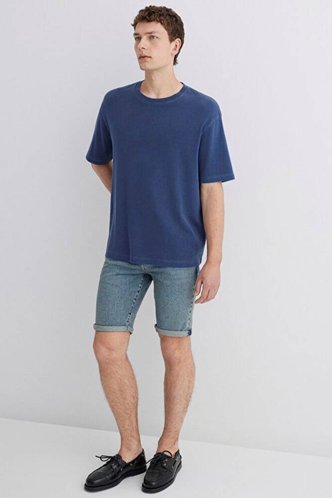 Erkek Tım 90'S Street Comfort Denim Şort 0428489645 Mavi 