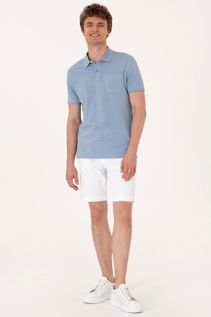 Erkek Tişört 000-2102651 Mavi - Thumbnail