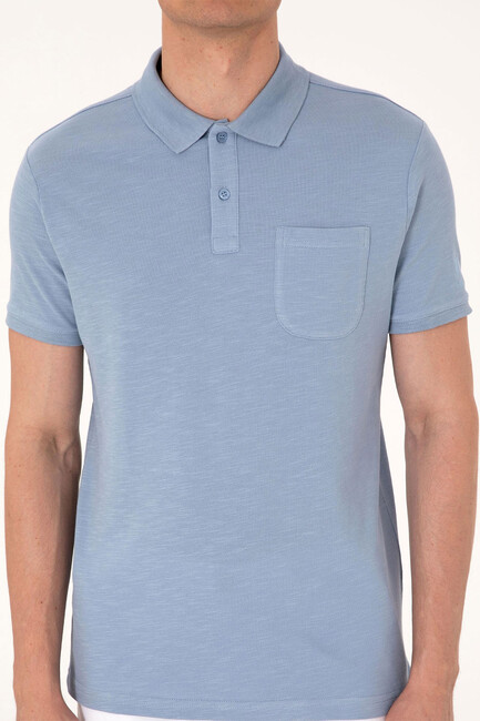 Erkek Tişört 000-2102651 Mavi - Thumbnail