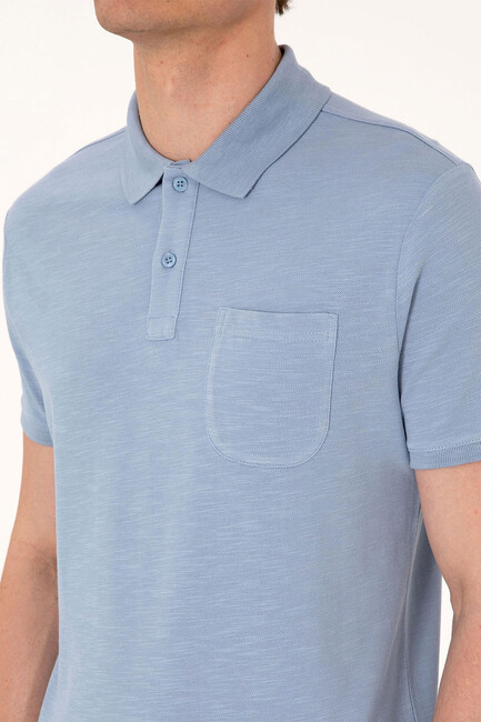 Erkek Tişört 000-2102651 Mavi - Thumbnail