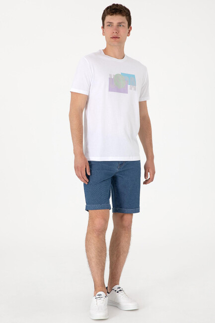 Erkek Tişört 000-2109034 Beyaz - Thumbnail