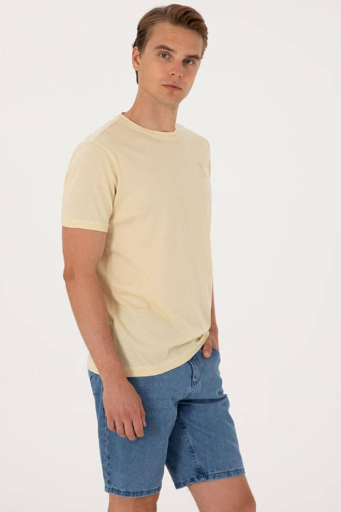 Erkek Tişört 000-2112358 Sarı 