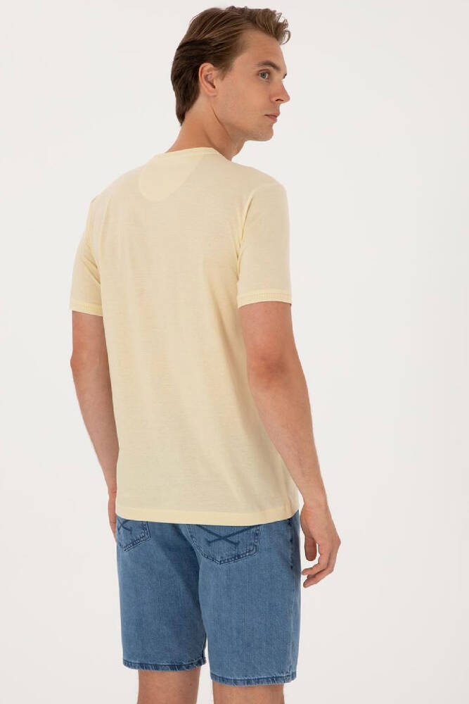Erkek Tişört 000-2112358 Sarı 
