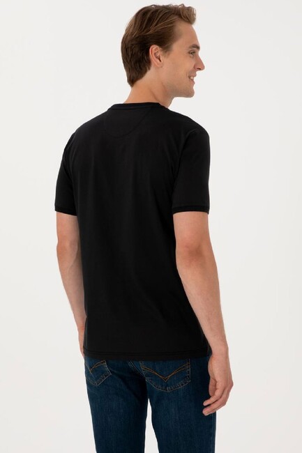Erkek Tişört 000-2112358 Siyah - Thumbnail
