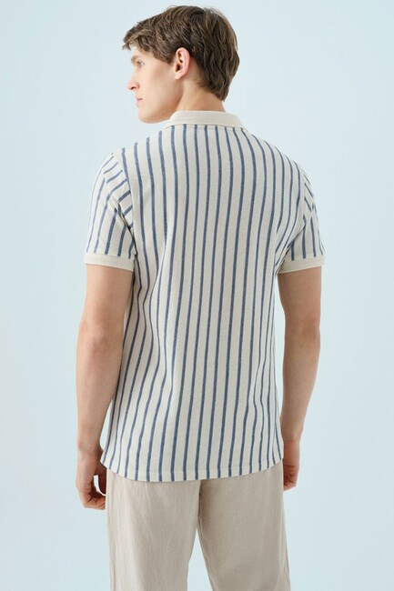 Erkek Tişört LF2038569 Mavi - Thumbnail