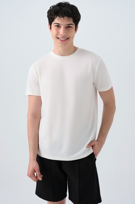 Erkek Tişört LF2038850 Ekru 