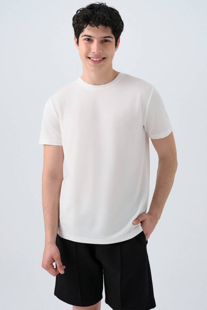 Erkek Tişört LF2038850 Ekru 