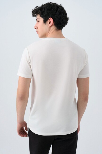 Erkek Tişört LF2038850 Ekru - Thumbnail