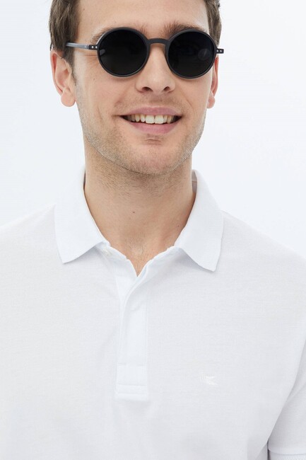 Erkek Polo Yaka Tişört 10148382 Beyaz - Thumbnail