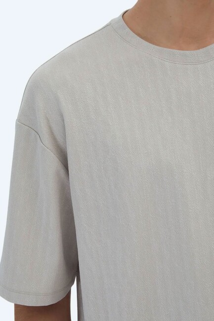 Erkek Tişört TSH-1801 10153994 Bej - Thumbnail