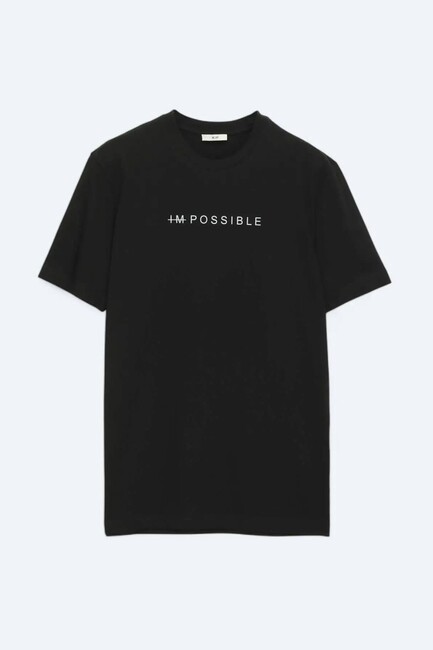 Erkek Tişört TSH-1828 10153849 Siyah - Thumbnail