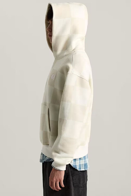 Erkek Tonal Check Stretch Logo Sweat VN000ZP4FS81 Ekru (2)