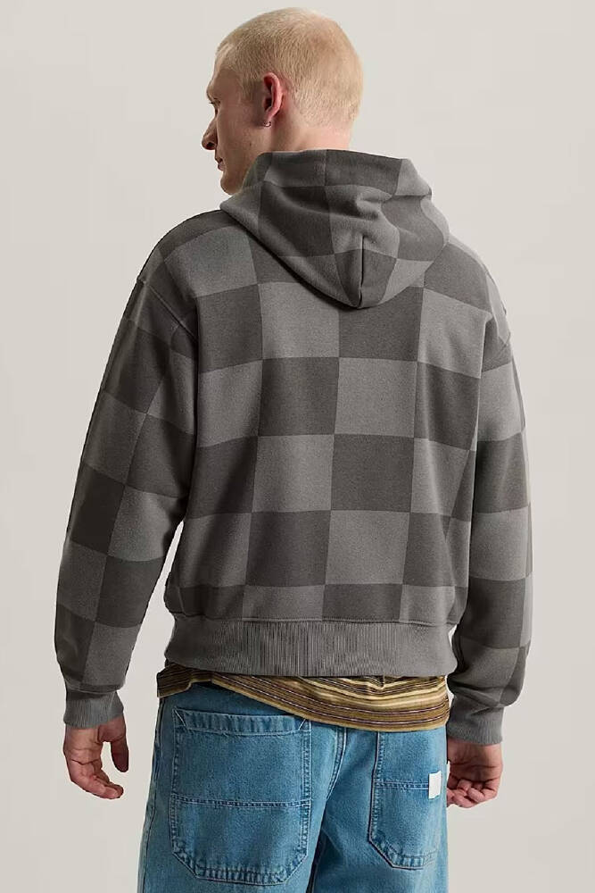 Erkek Tonal Check Stretch Logo Sweat VN000ZP4PWT1 Gri - 2