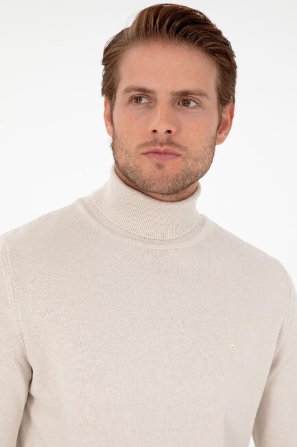 Erkek Triko Kazak 000-1989280 Ekru (2)