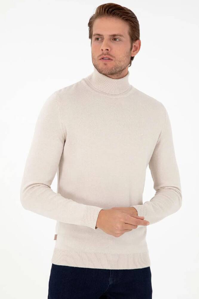 Erkek Triko Kazak 000-1989280 Ekru 