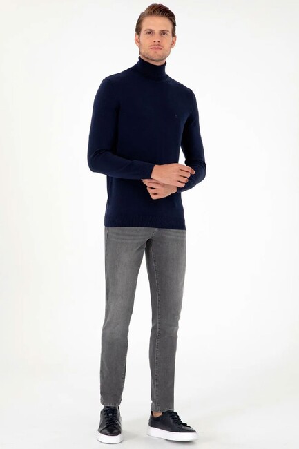 Erkek Triko Kazak 000-1989280 Lacivert - Thumbnail