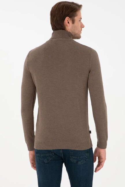 Erkek Triko Kazak 000-1989280 Vizon - Thumbnail