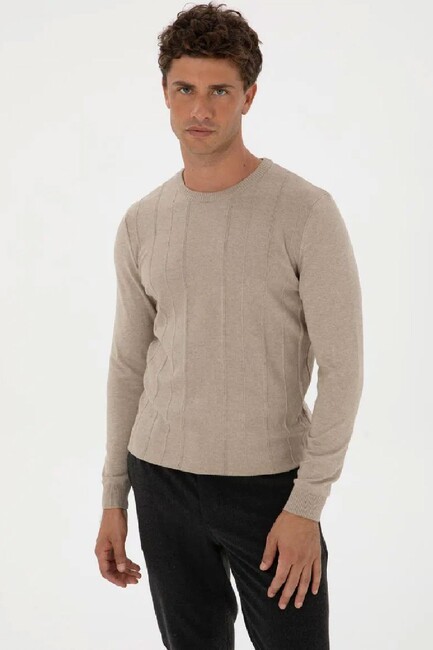 Erkek Triko Kazak 000-2243454 Bej (1)