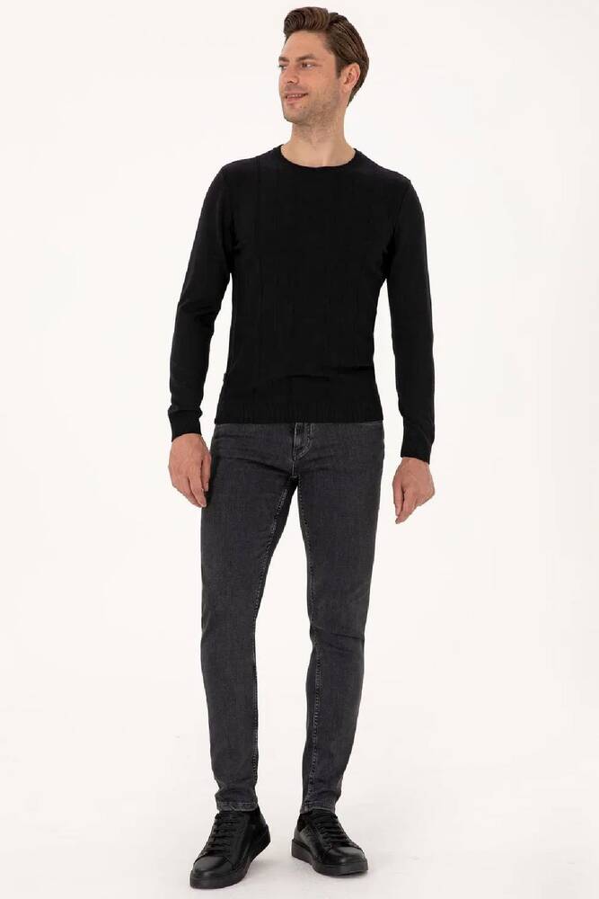 Erkek Triko Kazak 000-2243454 Siyah 