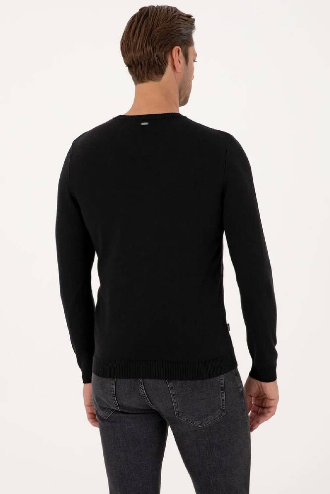 Erkek Triko Kazak 000-2243454 Siyah 