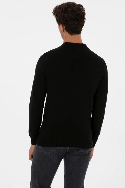 Erkek Triko Kazak 000-2320154 Siyah - Thumbnail