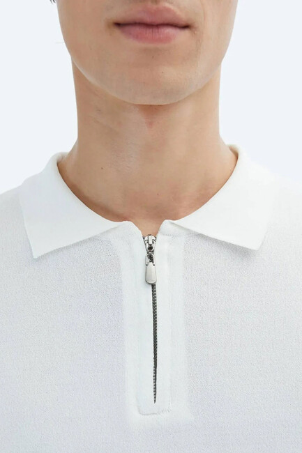 Erkek Triko TRK-1573 10153903 Beyaz - Thumbnail