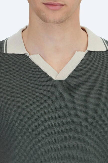 Erkek Triko TRK-1577 10154022 Haki - Thumbnail