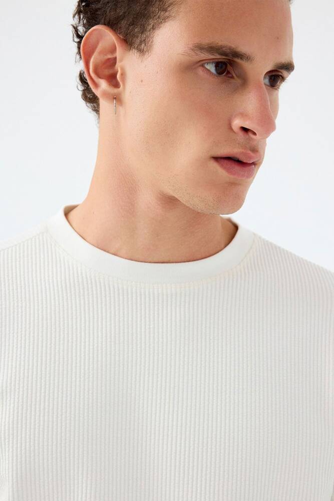 Erkek Tshırt LF2037183 Ekru 