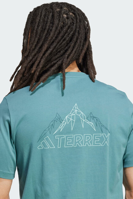 Erkek TX Mountaın Tişört JW3560 Turkuaz - Thumbnail