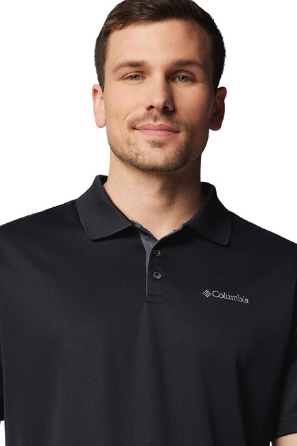 Erkek Utılızer Kısa Kollu Polo Tişört AM0126_010 Siyah - Thumbnail