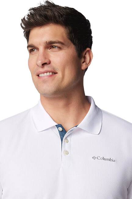 Erkek Utılızer Kısa Kollu Polo Tişört AM0126_100 Beyaz - Thumbnail