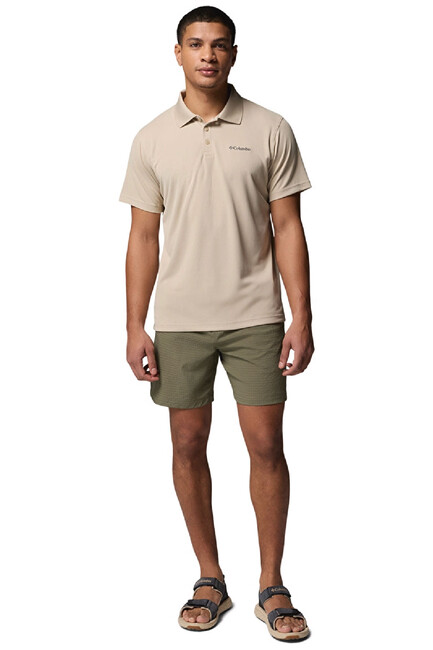 Erkek Utılızer Kısa Kollu Polo Tişört AM0126_271 Bej - Thumbnail