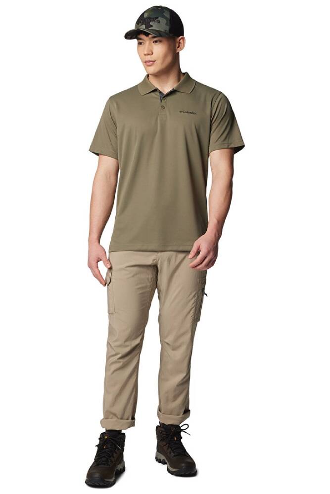 Erkek Utılızer Kısa Kollu Polo Tişört AM0126_397 Yeşil 