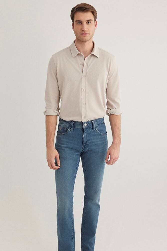 Erkek Uzun Kol Gömlek 0210294-70145 Bej 