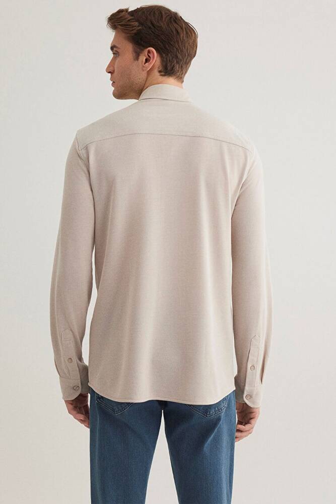 Erkek Uzun Kol Gömlek 0210294-70145 Bej 