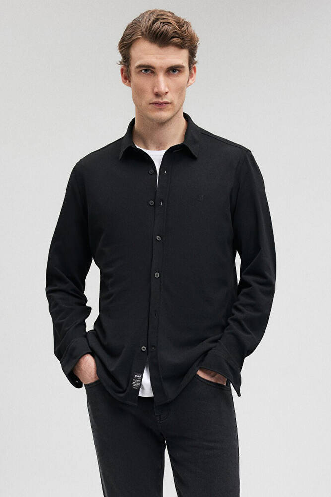 Erkek Uzun Kol Gömlek 0210294-900 Siyah 