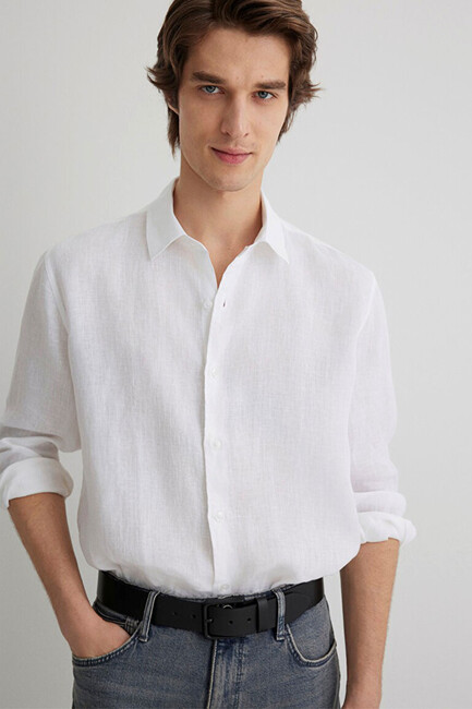 Erkek Uzun Kol Gömlek 0210492-620 Beyaz (2)