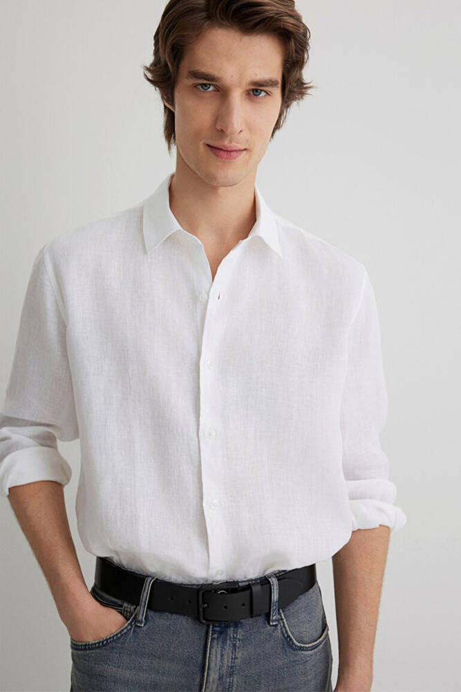 Erkek Uzun Kol Gömlek 0210492-620 Beyaz 