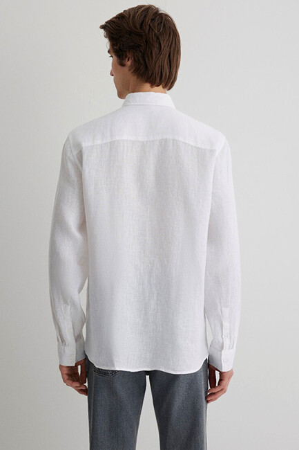 Erkek Uzun Kol Gömlek 0210492-620 Beyaz - Thumbnail