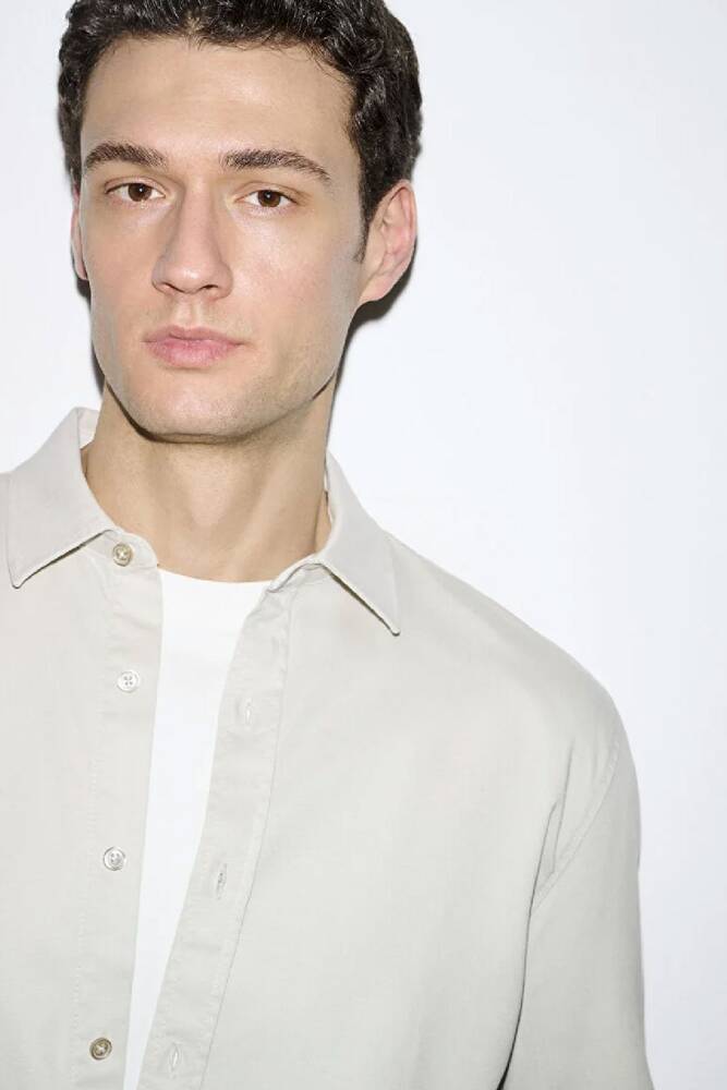 Erkek Uzun Kol Gömlek 0210818-70134 Bej 