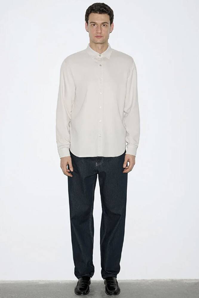 Erkek Uzun Kol Gömlek 0210818-70134 Bej 