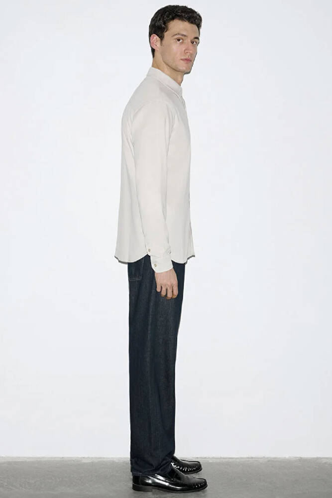 Erkek Uzun Kol Gömlek 0210818-70134 Bej 