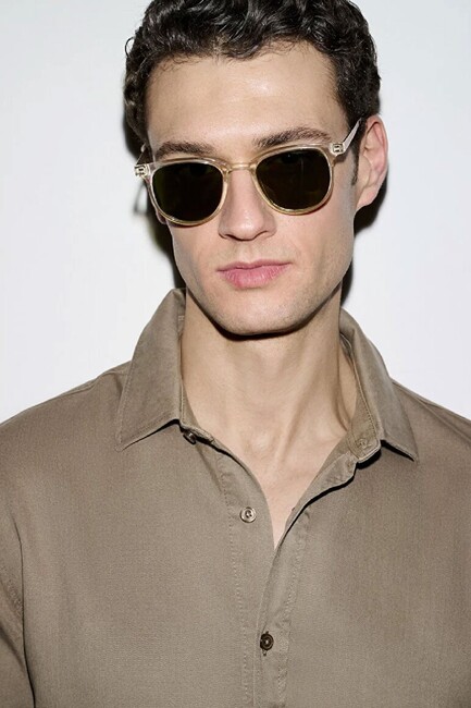 Erkek Uzun Kol Gömlek 0210818-83866 Kahve (2)