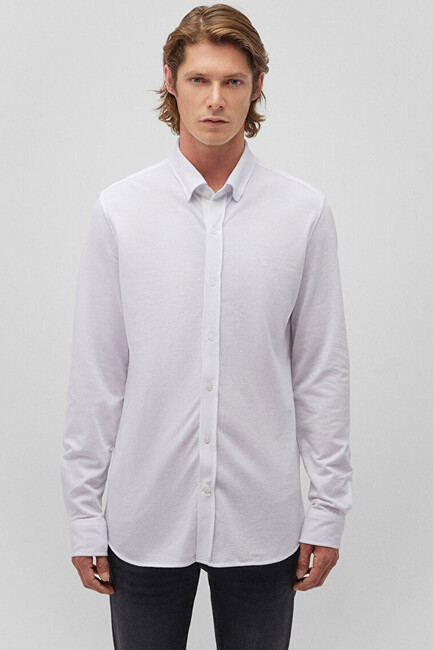 Erkek Uzun Kol Gömlek 0211092-620 Beyaz (3)
