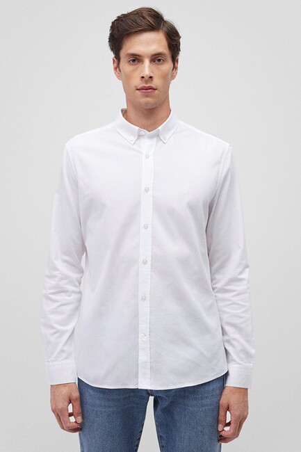Erkek Uzun Kol Gömlek 0211192-620 Beyaz (3)