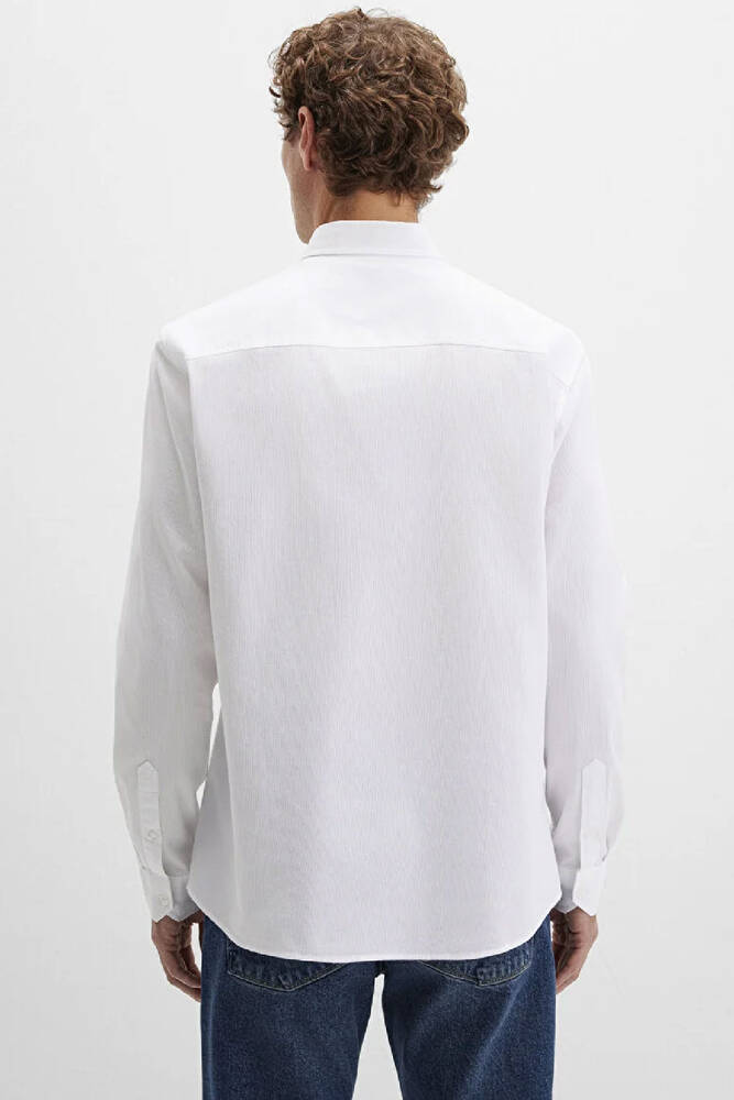Erkek Uzun Kol Gömlek 0211192-620 Beyaz 