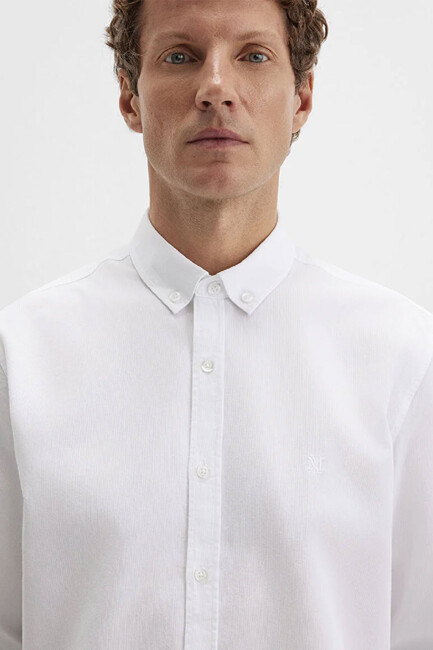 Erkek Uzun Kol Gömlek 0211192-620 Beyaz - Thumbnail