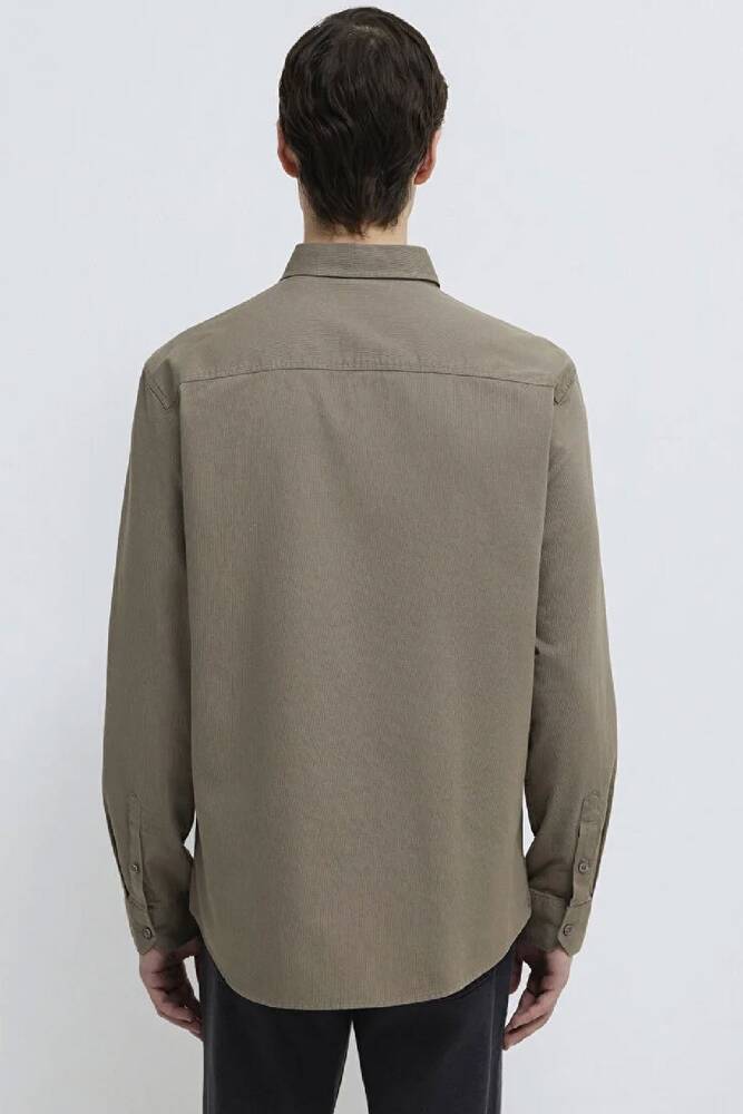 Erkek Uzun Kol Gömlek 0211192-83866 Haki 
