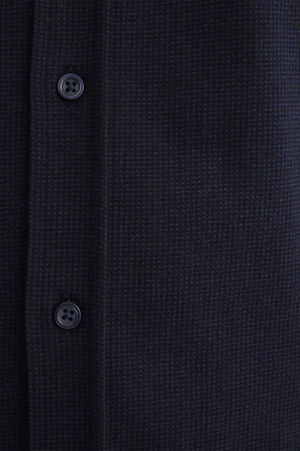 Erkek Uzun Kol Gömlek 0211249-70490 Lacivert - Thumbnail