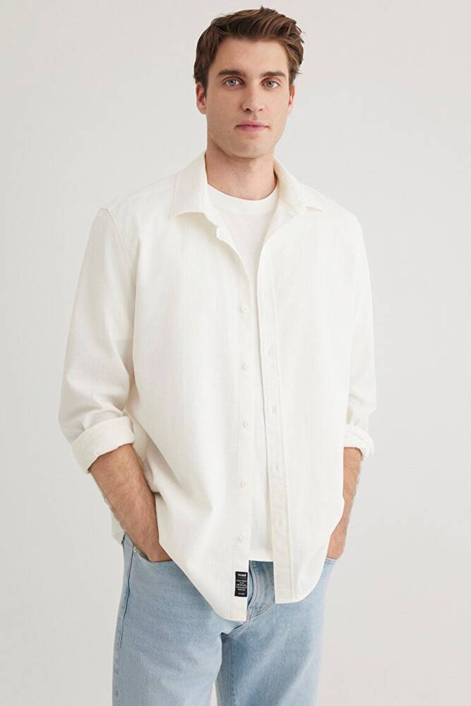 Erkek Uzun Kol Gömlek 0211424-70057 Beyaz 